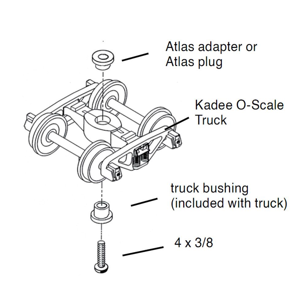 Kadee 757 O 2 Rail Arch Bar Metal Trucks with 33
