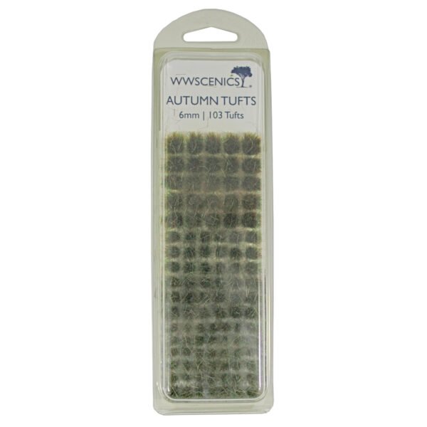 WWScenics W3T-AU6 6mm Autumn Self-Adhesive Static Grass Tufts (Pack of 103)