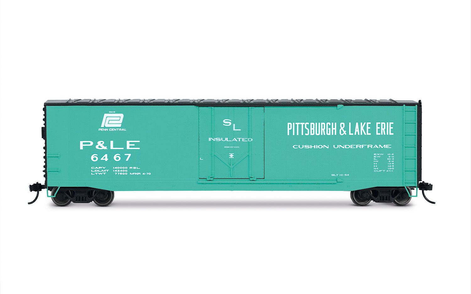 Rivarossi HR6663D HO P&LE 50' Plug-Door Boxcar, No Roofwalk #6467