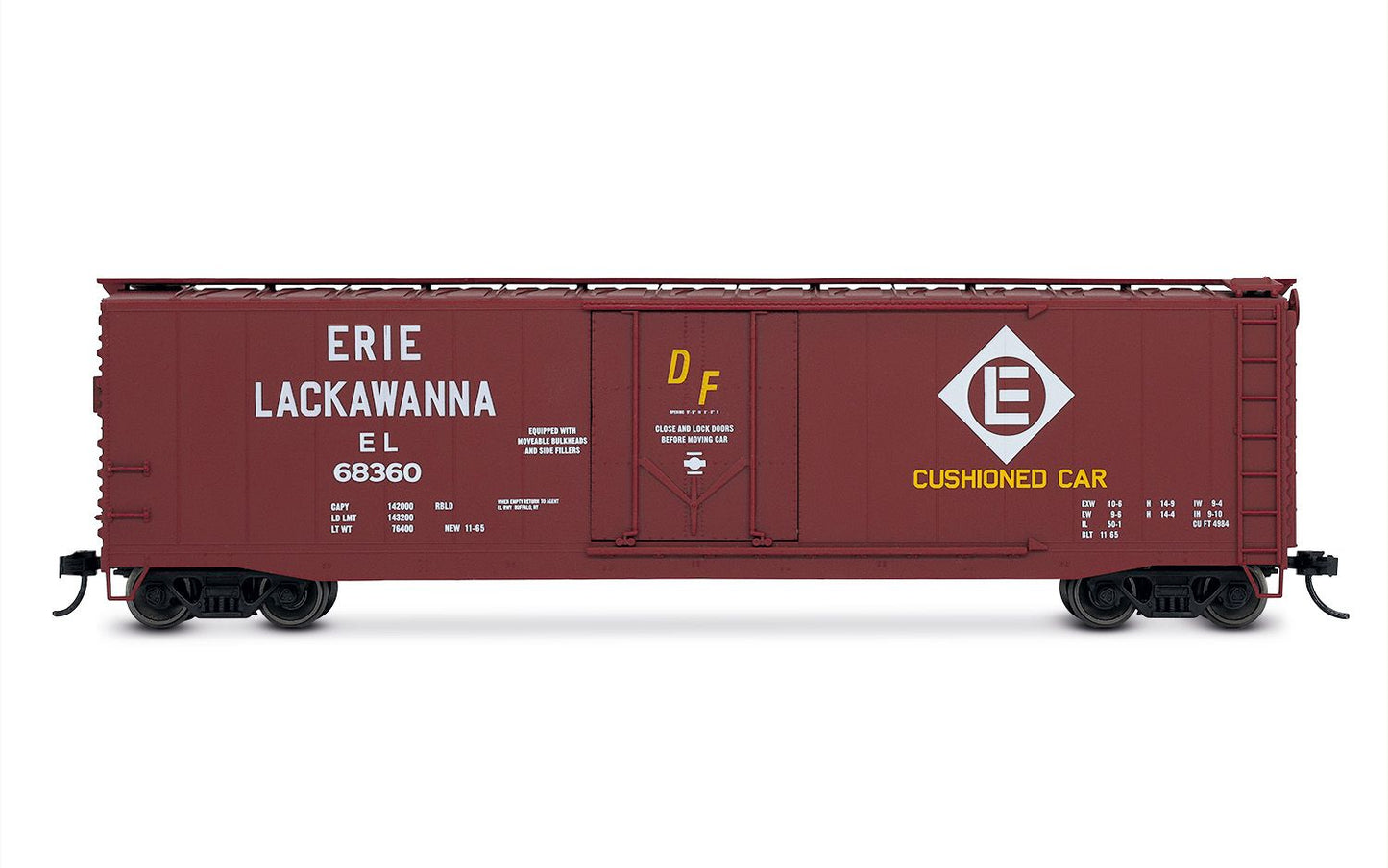 Rivarossi HR6664C HO Erie Lackawanna 50' Plug-Door Boxcar with Roofwalk #68360
