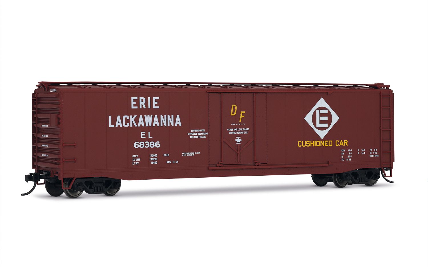 Rivarossi HR6664D HO Erie Lackawanna 50' Plug-Door Boxcar with Roofwalk #68386