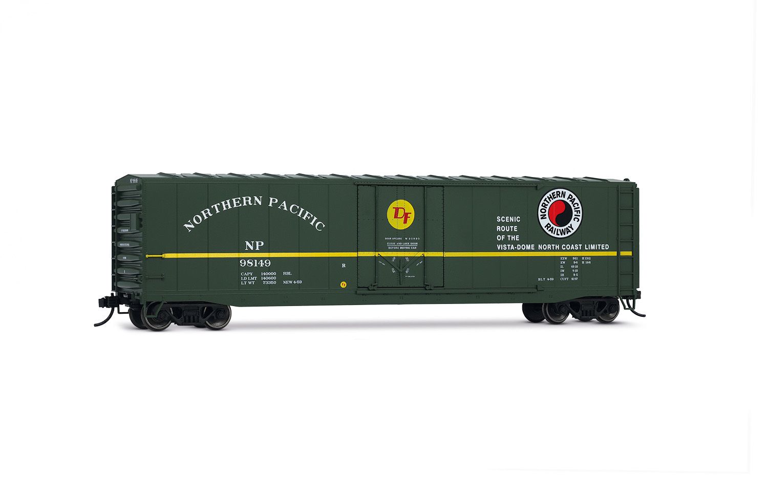 Rivarossi HR6665C HO Northern Pacific 50' Plug-Door Boxcar, No Roofwalk #98149