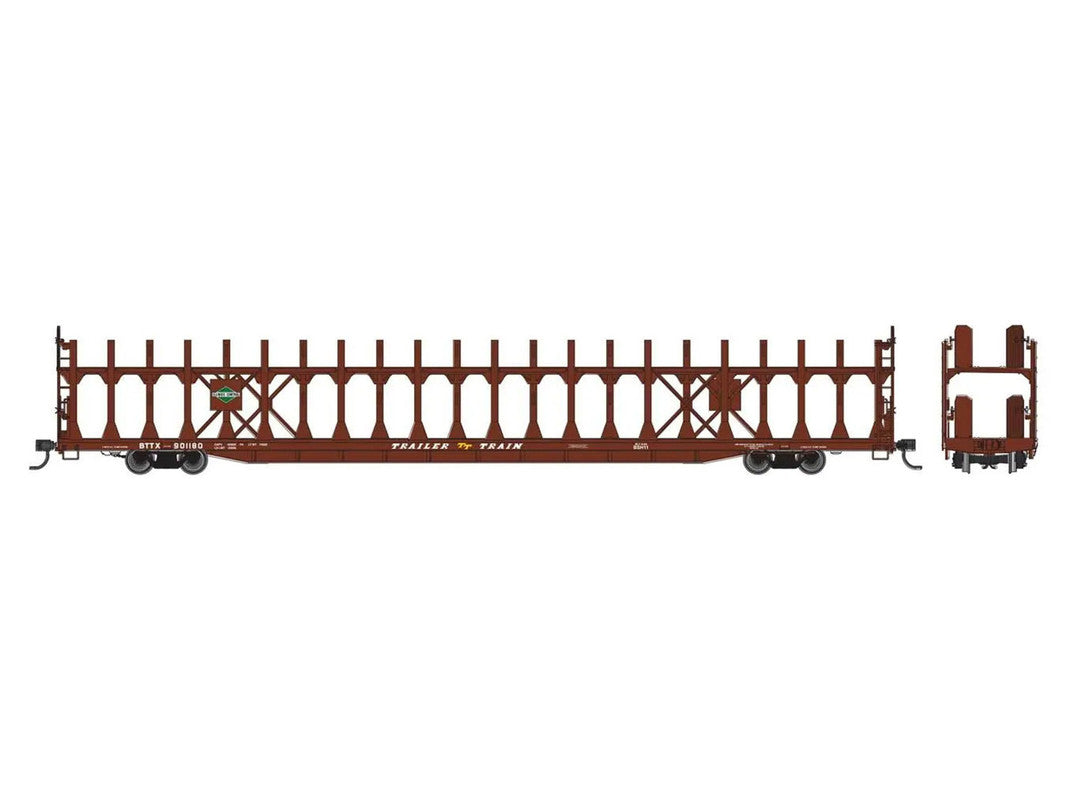 Walthers 910-8038 HO lC RTR 89' Flatcar w/Bi-Level Open Auto Rack #901187