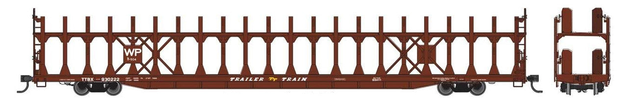 Walthers 910-8046 HO WP RTR 89' Flatcar w/Bi-Level Open Auto Rack #930230