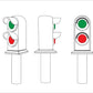 Dwarvin DVTSTC3-1S-NP HO Twin Coil 3 wire 3 Dwarf Signals Kit w/o Pwr - Silver