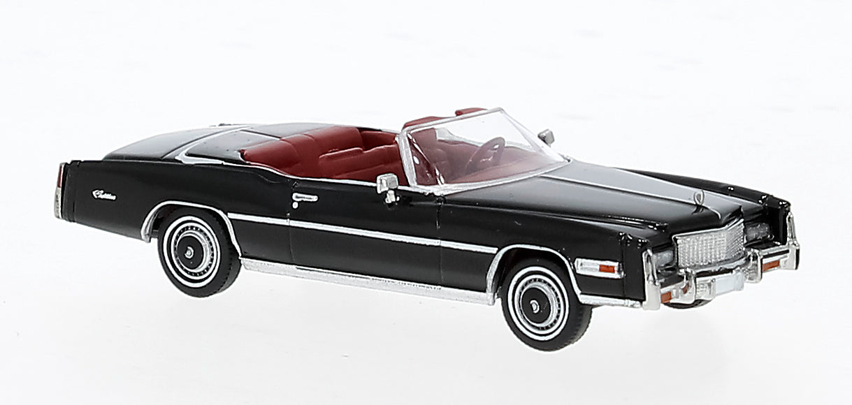 Brekina Automodelle 19756 HO Top Down Black 1975 Cadillac Eldorado Convertible