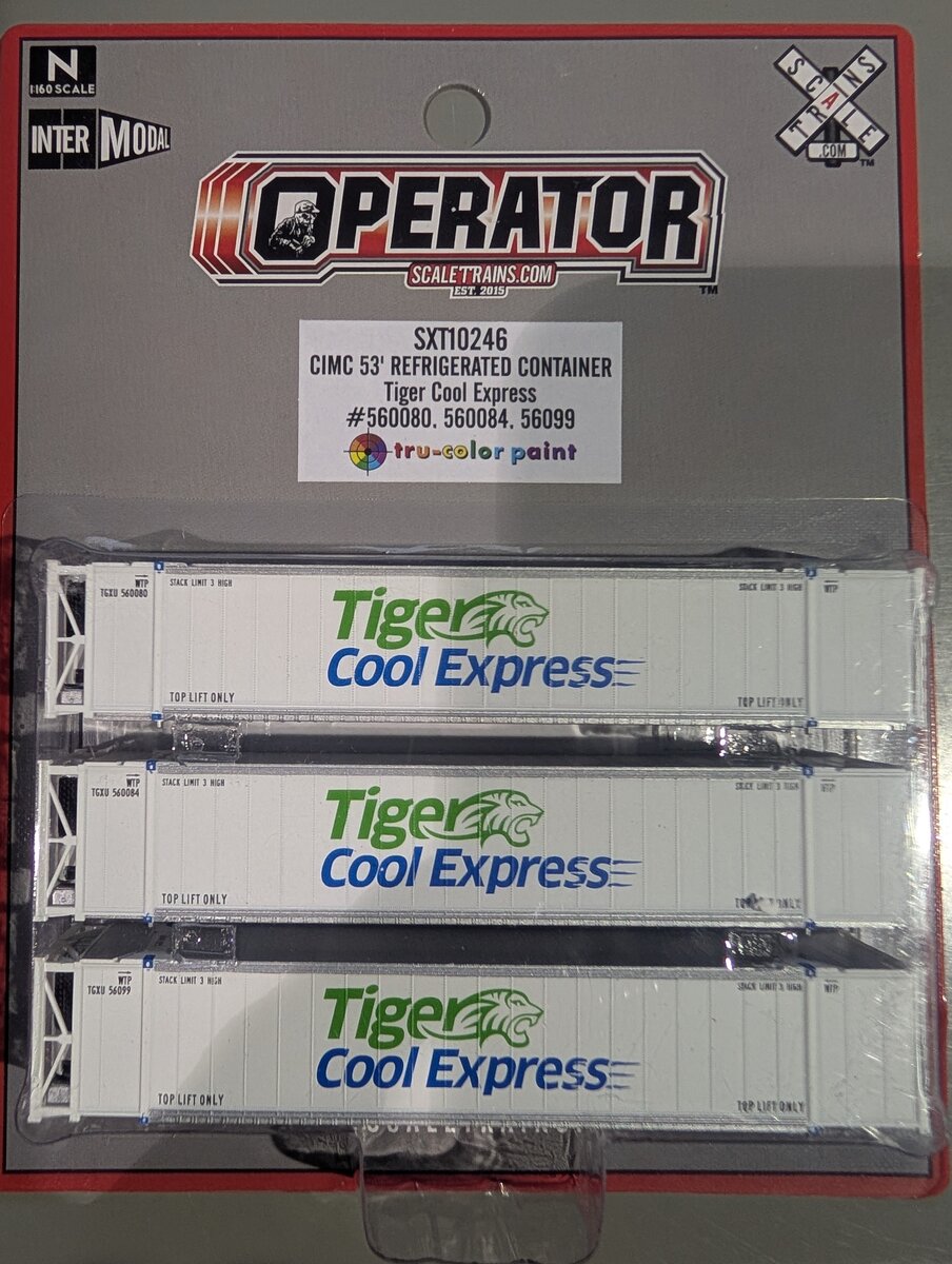 Scale Trains SXT10246 N Scale Tiger Cool Express CIMC 53' Refrigerated Container