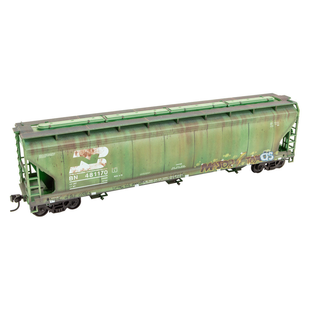 Micro-Trains 2000004 HO Burlington Northern 3 Bay Covered Hopper #481170