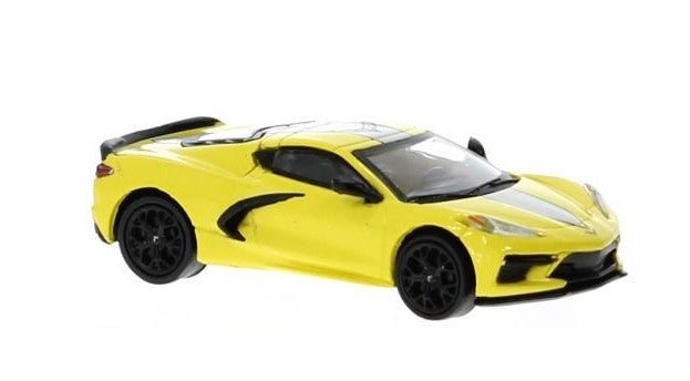 Brekina Automodelle PCX870672 HO Yellow/Black 2020 Chevy Corvette C8 Stingray
