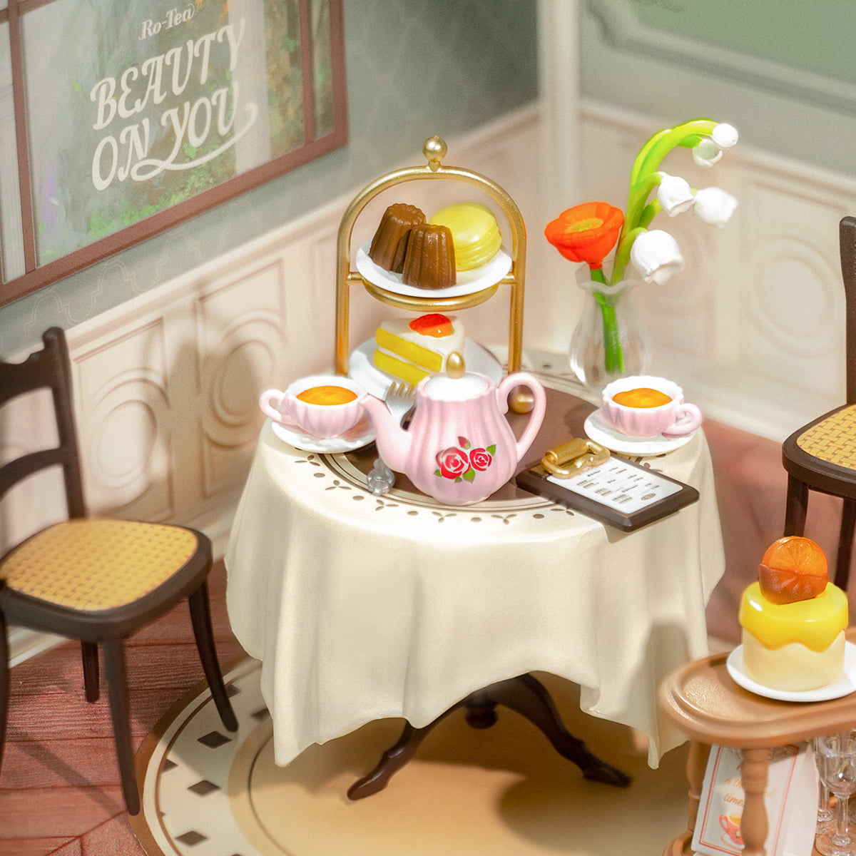 Robotime DW011 Rolife Sweet Sips Tea DIY Plastic Miniature House