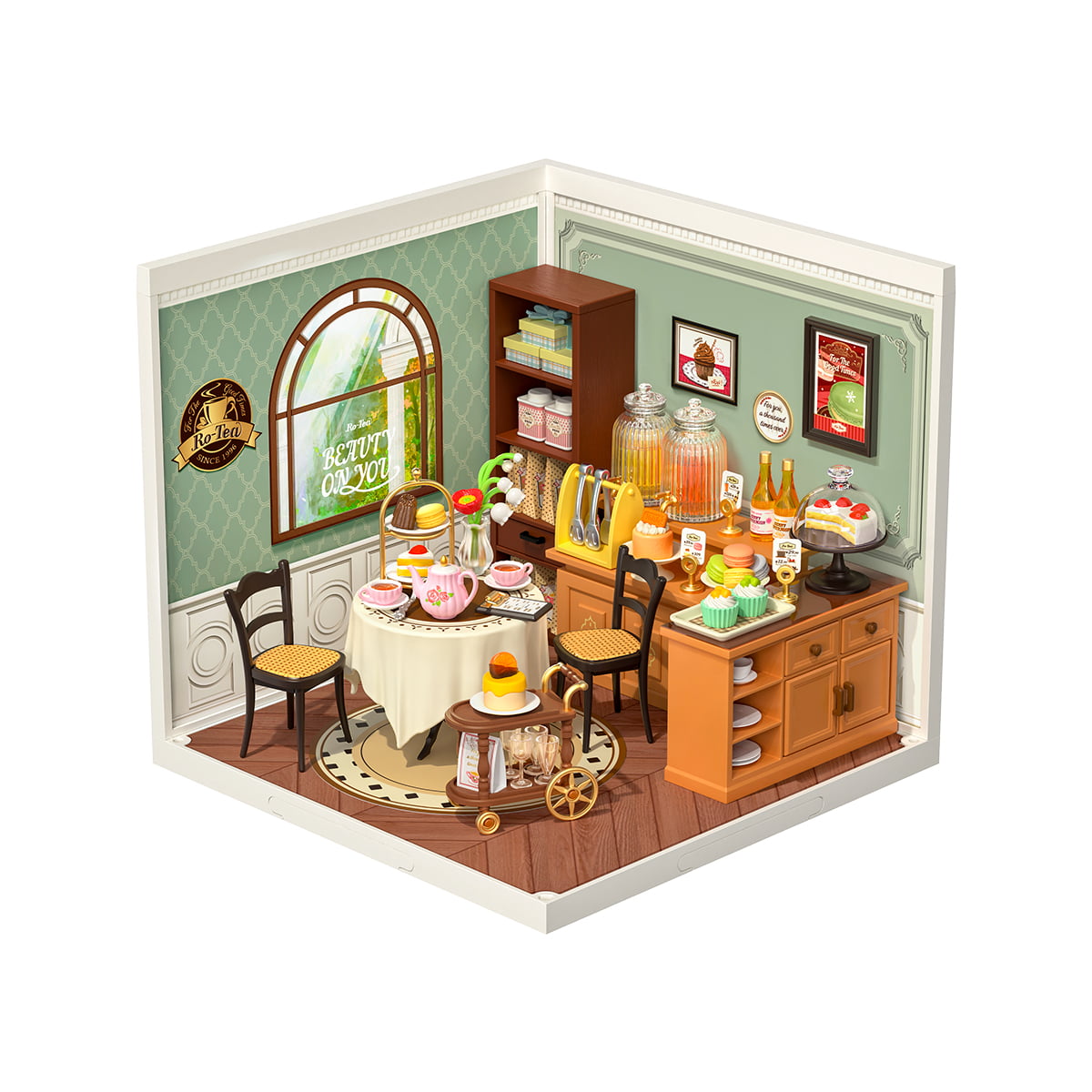 Robotime DW011 Rolife Sweet Sips Tea DIY Plastic Miniature House