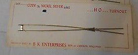 B.K. Enterprises 765P HO Scale Code 70 Nickel Silver Right Hand Turnout