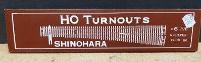 Shinohara Track N100 HO Code 100 #6 Nickel Silver Right Hand Switch Turnout