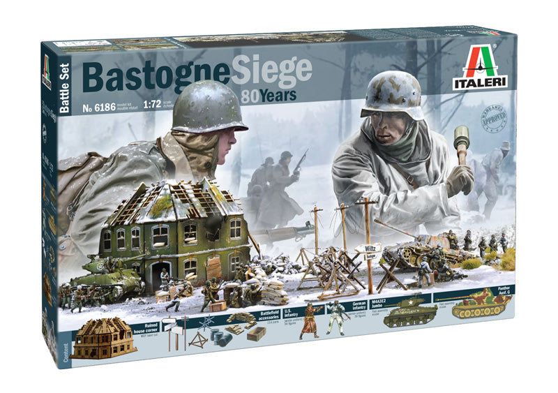 Italeri 6186 1:72 Battle Set Bastogne Siege 80 Years Plastic Model Kit