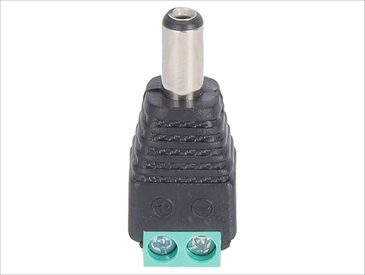 Dwarvin DVDCMP DC Power Male Barrel Plug Connector 2.1 x 5.5 mm Jack