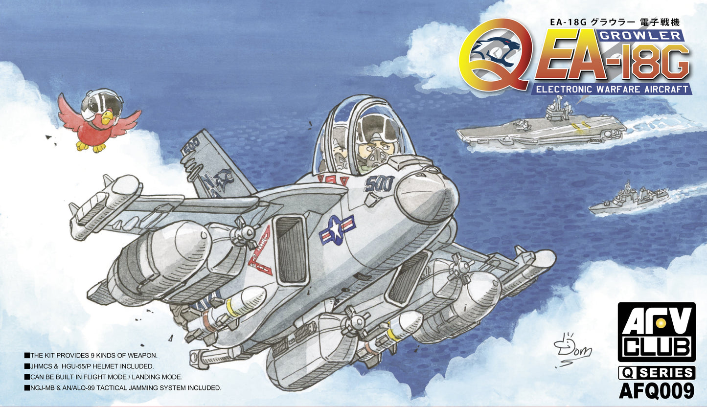 AFV Club AFQ009 Q E/A-18G Growler Electric Warfare Aircraft Plastic Model Kit