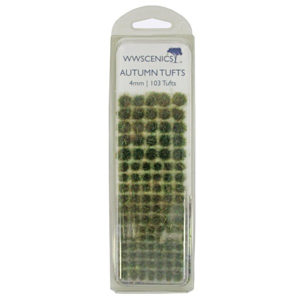 WWScenics W3T-AU4 4mm Autumn Self-Adhesive Static Grass Tufts (Pack of 103)