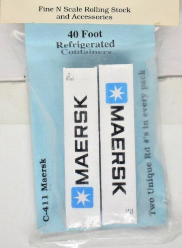 Deluxe Innovations C-411N 1:160 Scale Maersk 40' Refrigerated Container