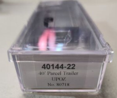 Trainworx Inc. 40144-22 N Scale 40' Parcel Trailer UPOZ Road No. 80718