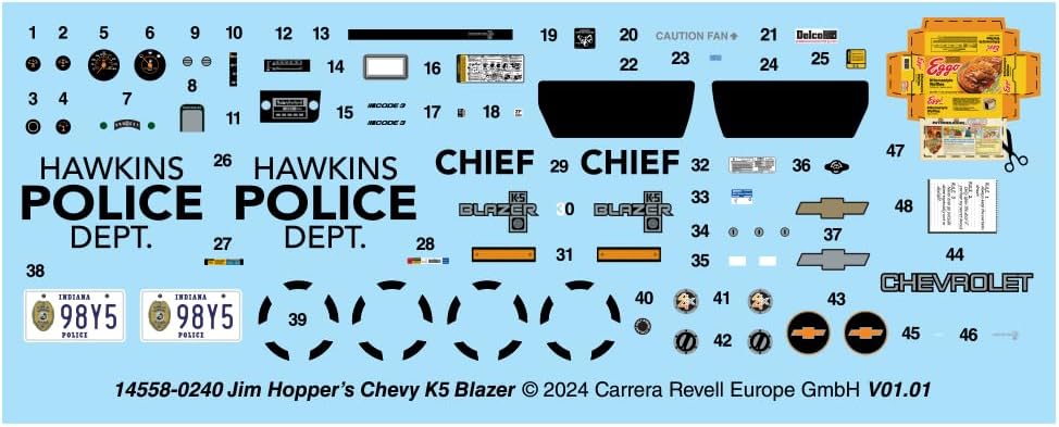 Revell 14558 1:35 Stranger Things Jim Hopper's '85 K5 Chevy Blazer Model Kit