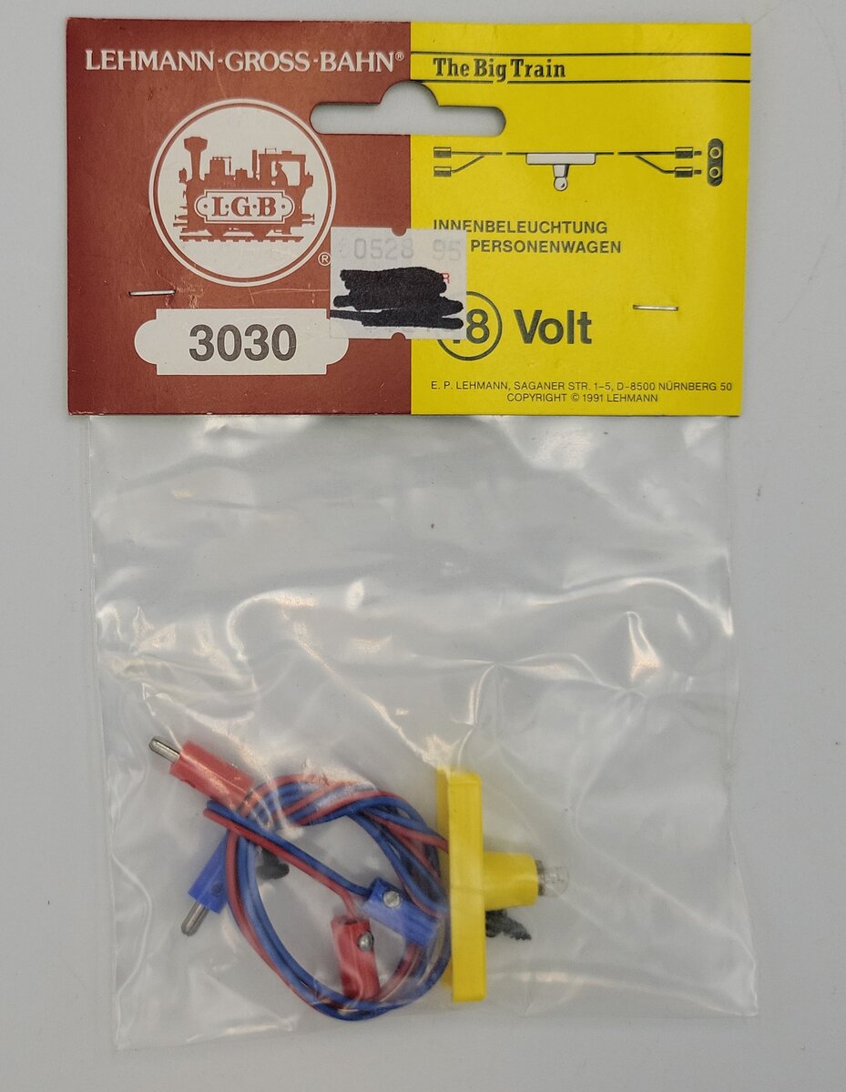 LGB 3030 G Scale Passenger Car 18 Volt Interior Lighting Kit