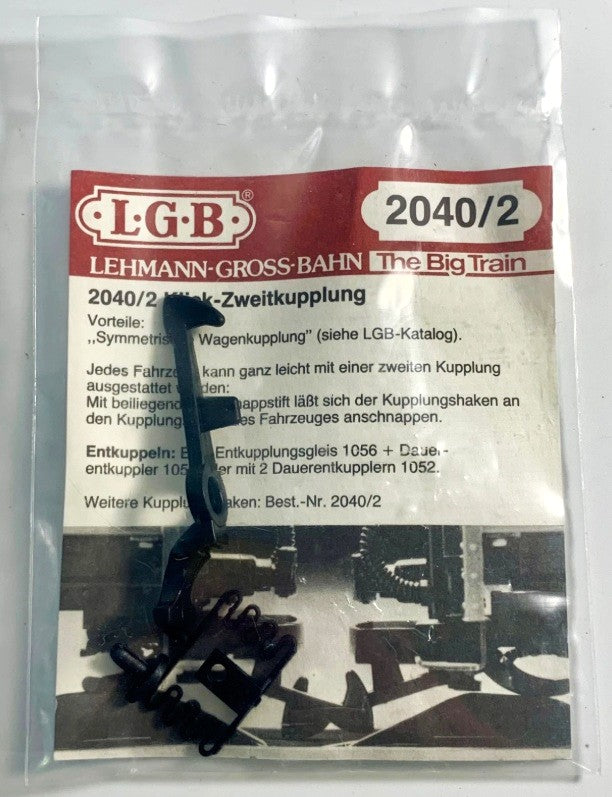 LGB 2040/2 G Gauge Clic-Second Coupling Hook Set