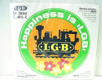 LGB 0015-E "Happiness is LGB" Car Sticker