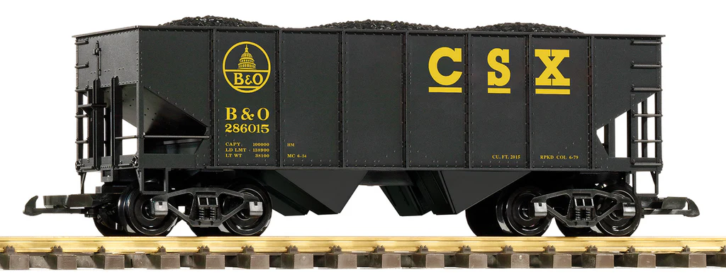 Piko 38973 G CSX-B&O Rib-Side Hopper Car w/Coal Load