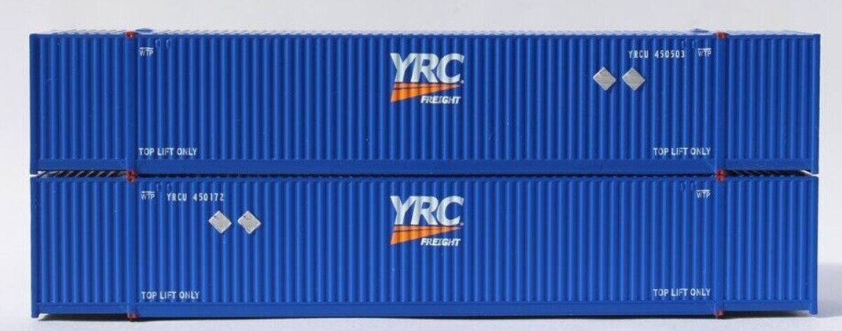 JTC Model Trains 537021 N YRC 53' High Cube 8-55-8 Corrugated Containers