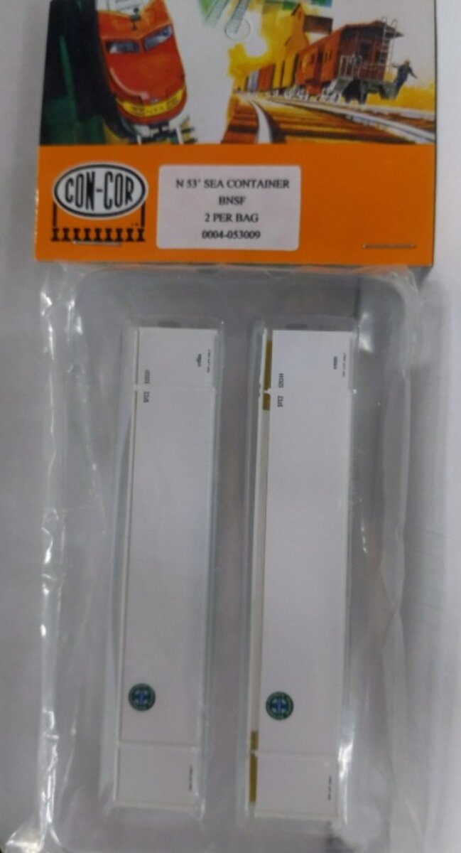 Con-Cor 0004-053009 N Scale BNSF 53' SEA Containers (Pack of 2)