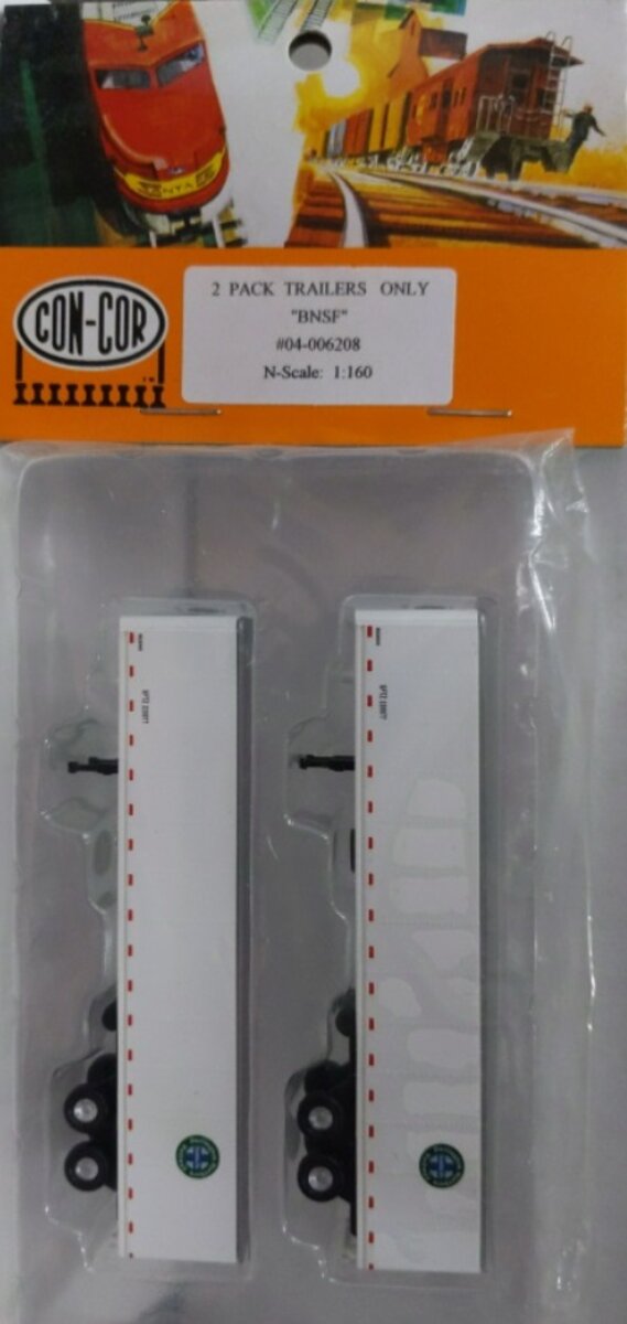 Con-Cor 04-006208 N Scale BNSF Only Trailer Containers (Pack of 2)