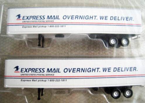 Con-Cor 04-006209 N Scale Only Trailers U. S. Mail Postal Service (Set of 2)