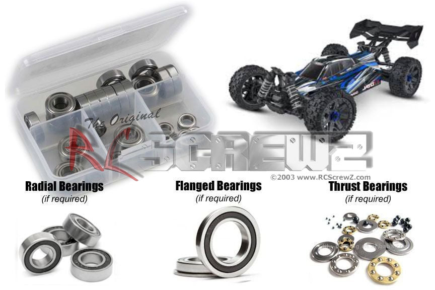 RC Screwz TRA140R 1:10 Traxxas Jato 4x4 BL-2S Rubber Shielded Bearing Kit