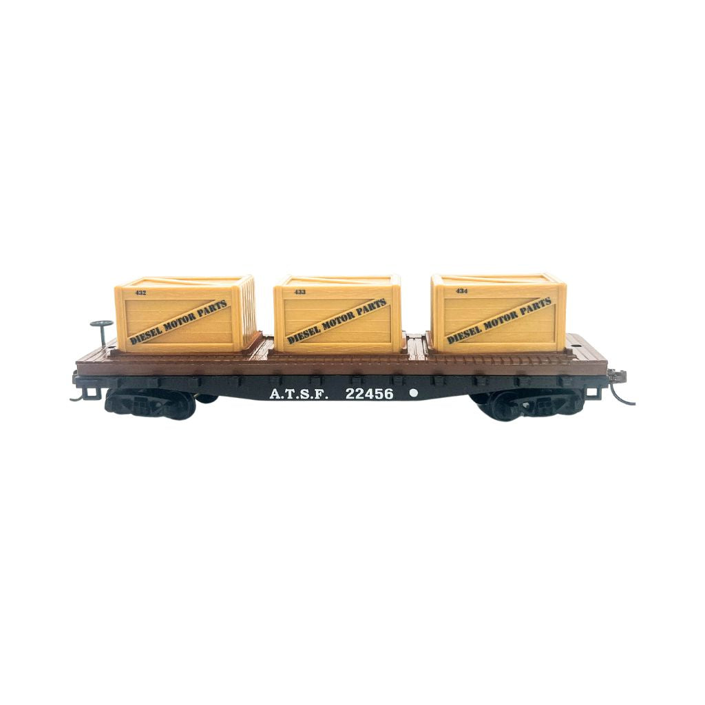 Rock Island Hobby 032213 HO Atchison Topeka Santa Fe 40' Flat Car with Crates