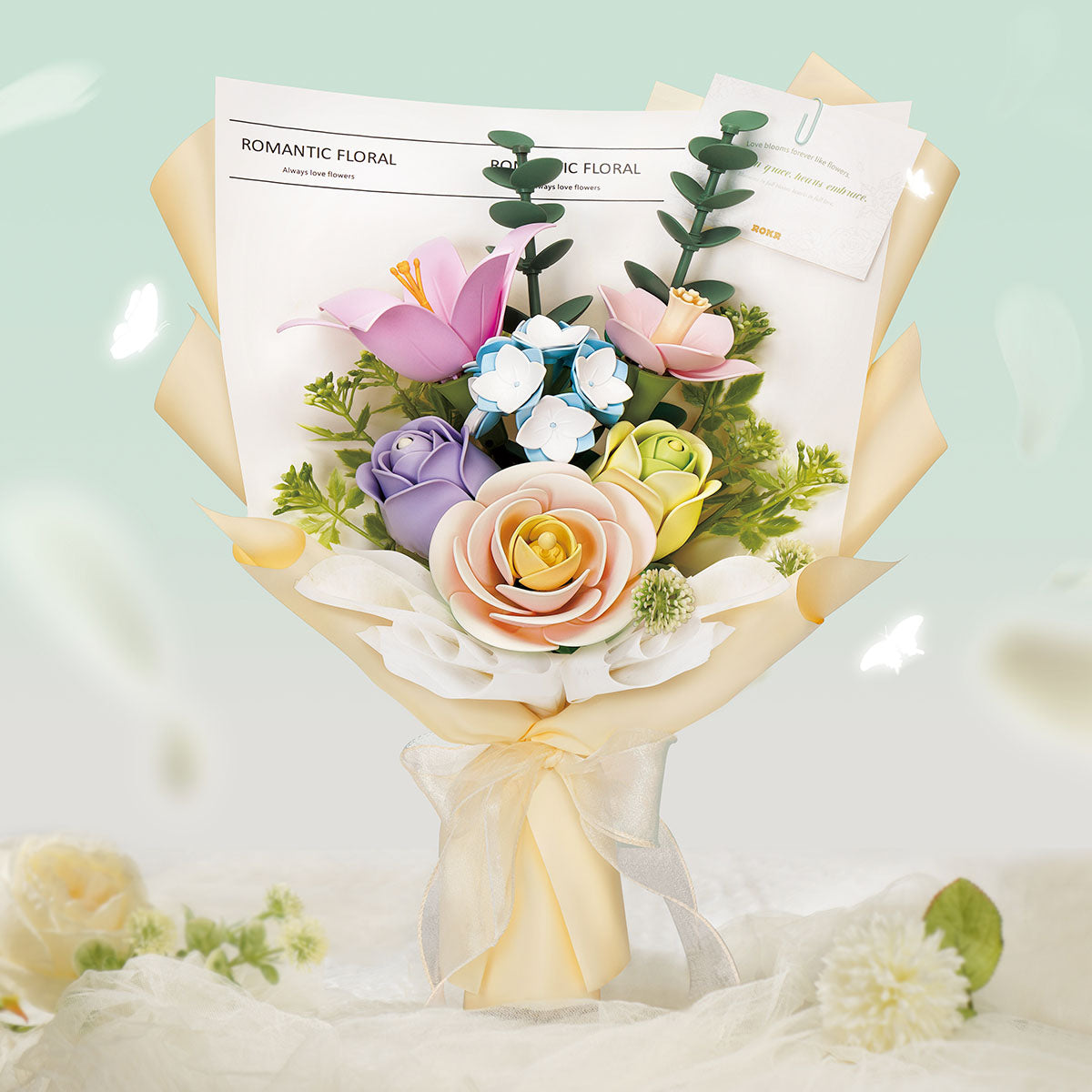 Robotime AF01J ROKR Spring Time Bouquet DIY 3D Puzzle