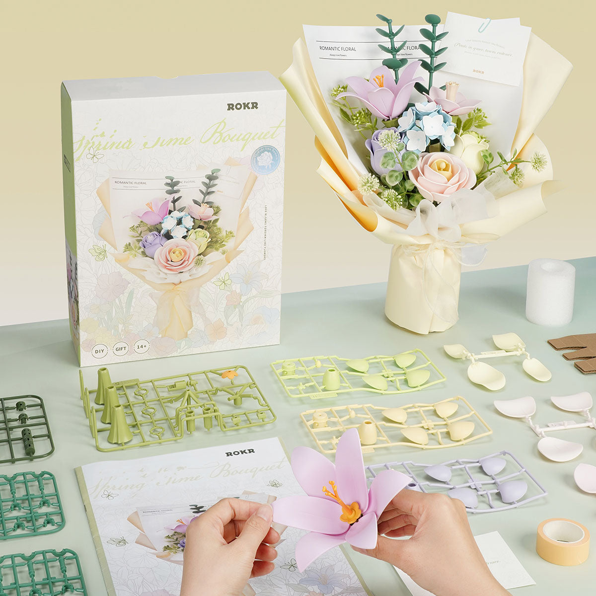Robotime AF01J ROKR Spring Time Bouquet DIY 3D Puzzle