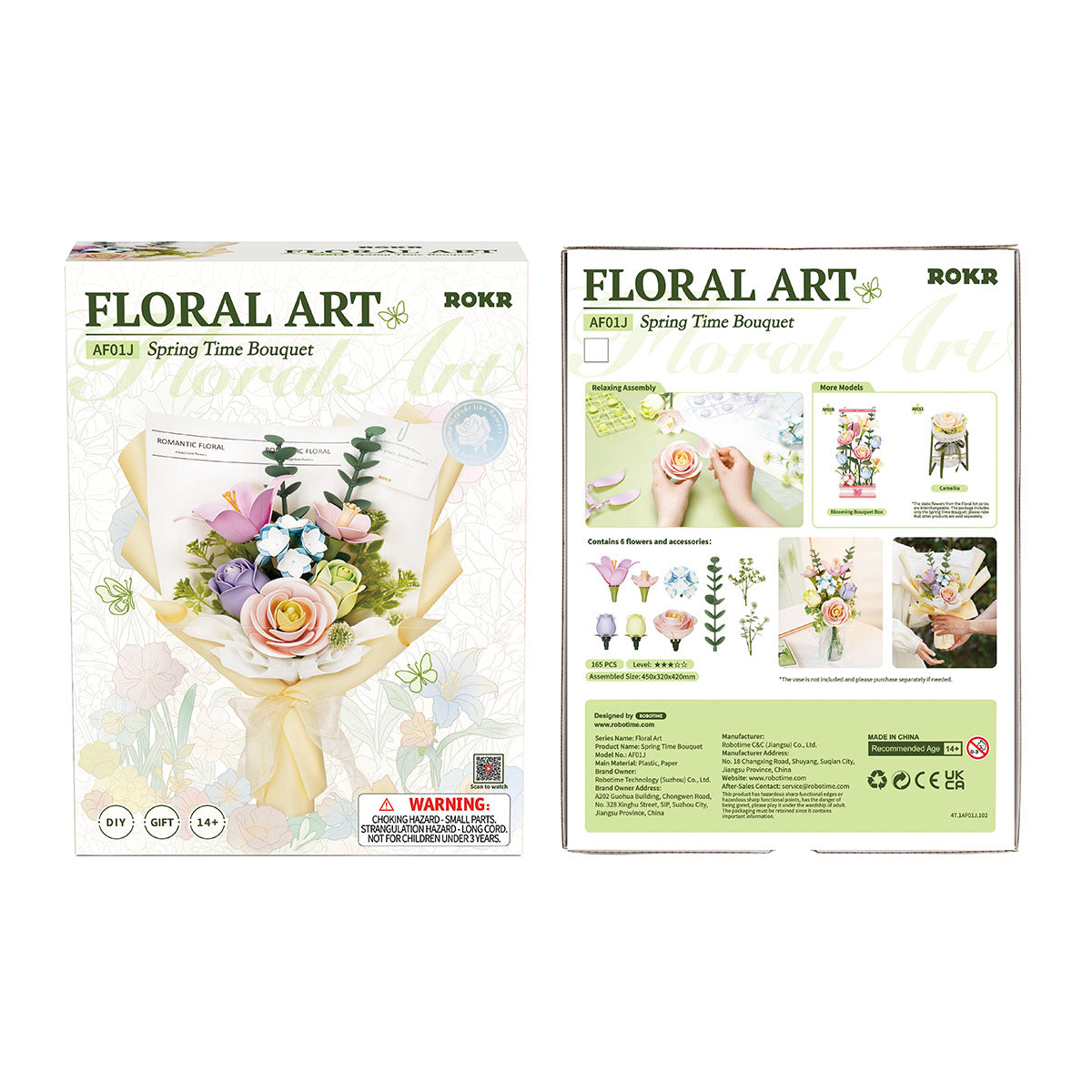 Robotime AF01J ROKR Spring Time Bouquet DIY 3D Puzzle