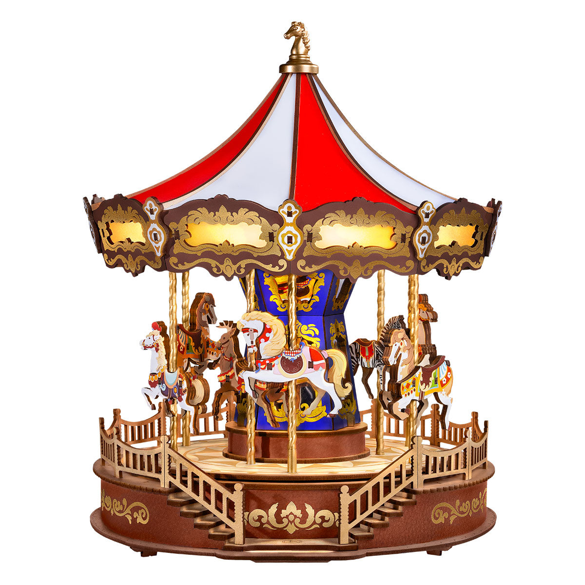 Robotime AMC01 Rolife Classic Carousel 3D Wooden Puzzle