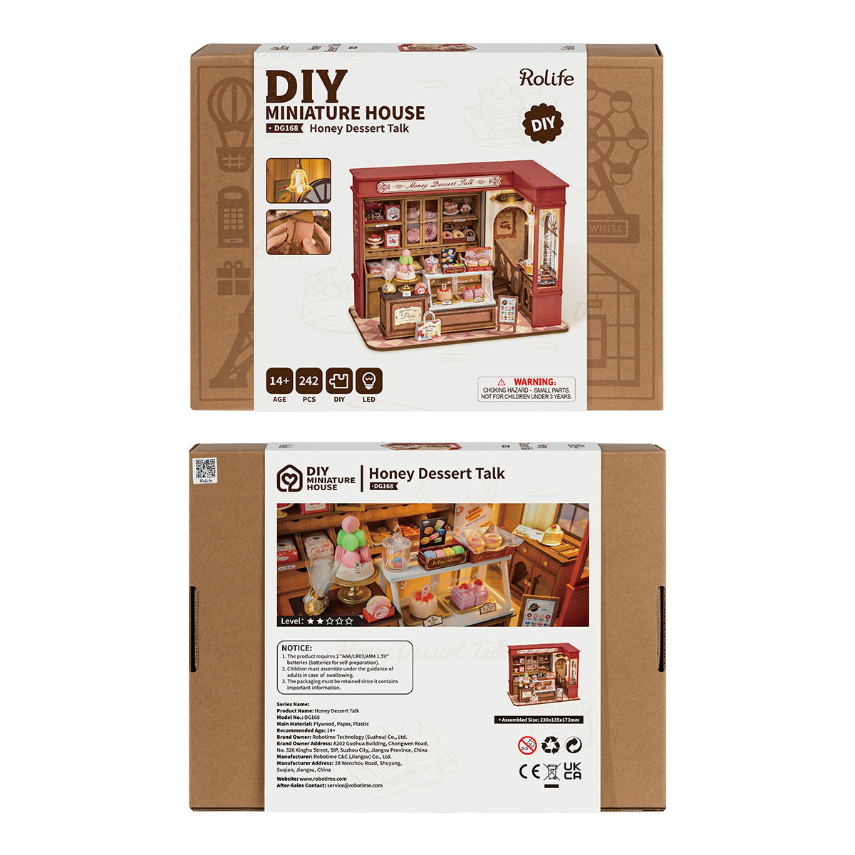 Robotime DG168 Rolife Honey Dessert Talk DIY Miniature House