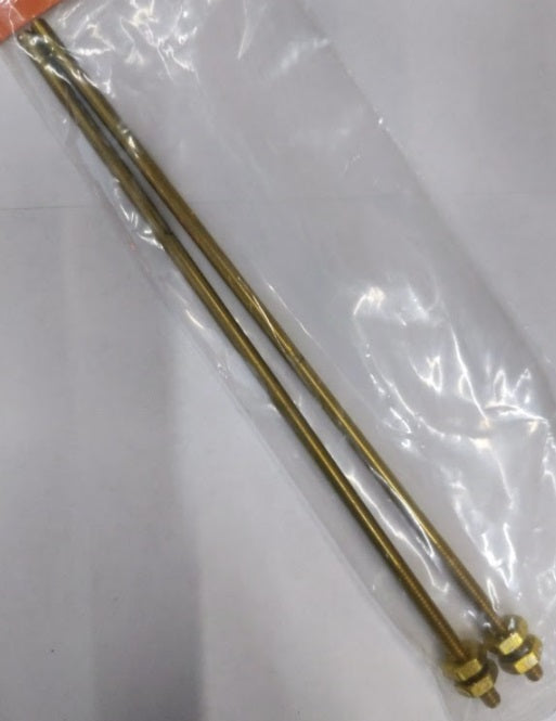 Orange Vista 1301 HO Scale Span Poles Brass Threaded / Nuts & Drilled (Set of 2)
