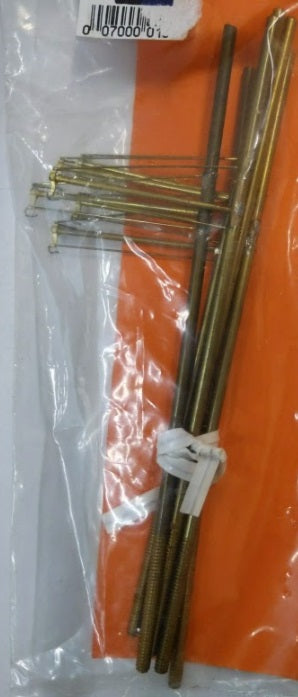Orange Vista 1312 HO Bracket Pole Single Arm Brass Theaded & Nuts (Pack of 6)