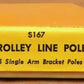 E. Suydam & Co S-167 HO Trolley Line Poles Single Arm Bracket Poles (Box of 5)