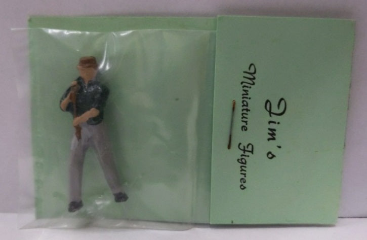 Jim's 0102 O/O27 Scale Stand Up Man With Hat Pewter Figure