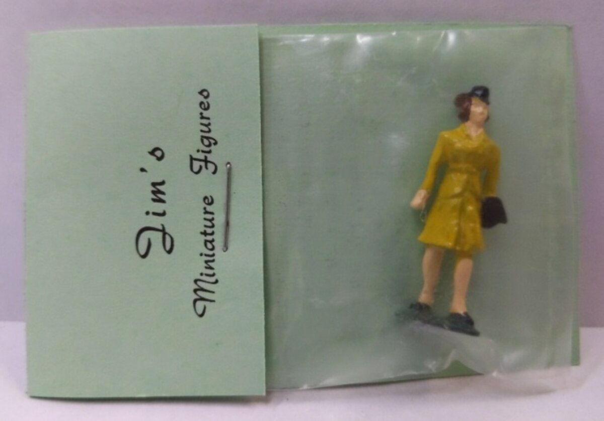 Jim's 0104 O Elegant Woman W/Dress Pewter Hand Painted Figures Colors May Vary
