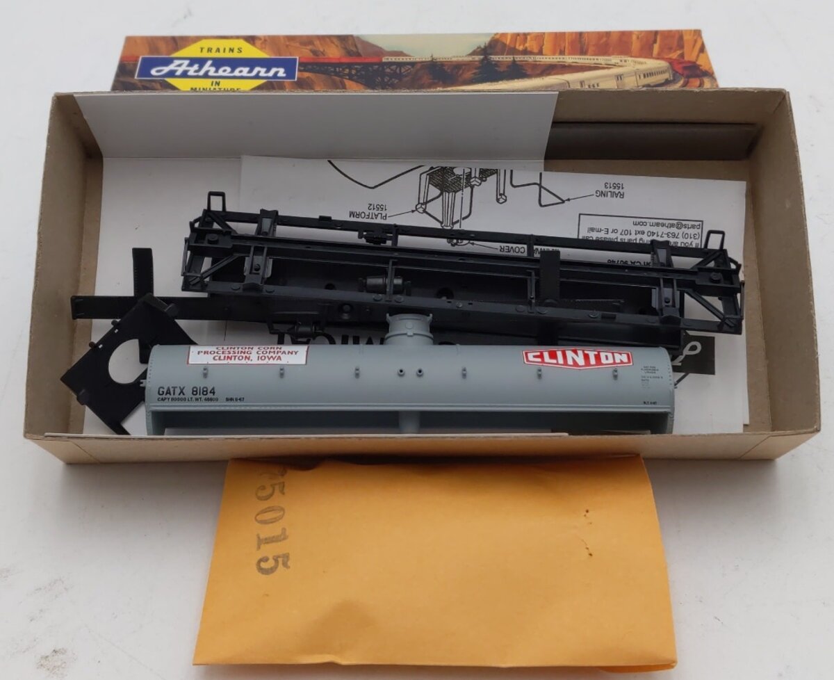 Athearn 1564 HO Scale Clinton Corn Producers Chem Tank Car # 8184 Kit