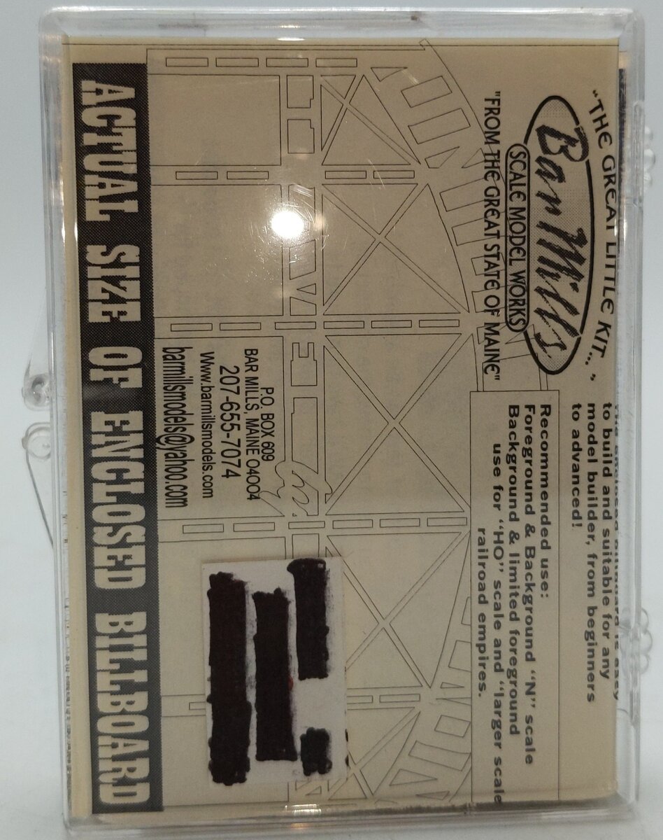 Bar Mills 91701 N Scale Union Station Billboard Laser Cut Kit
