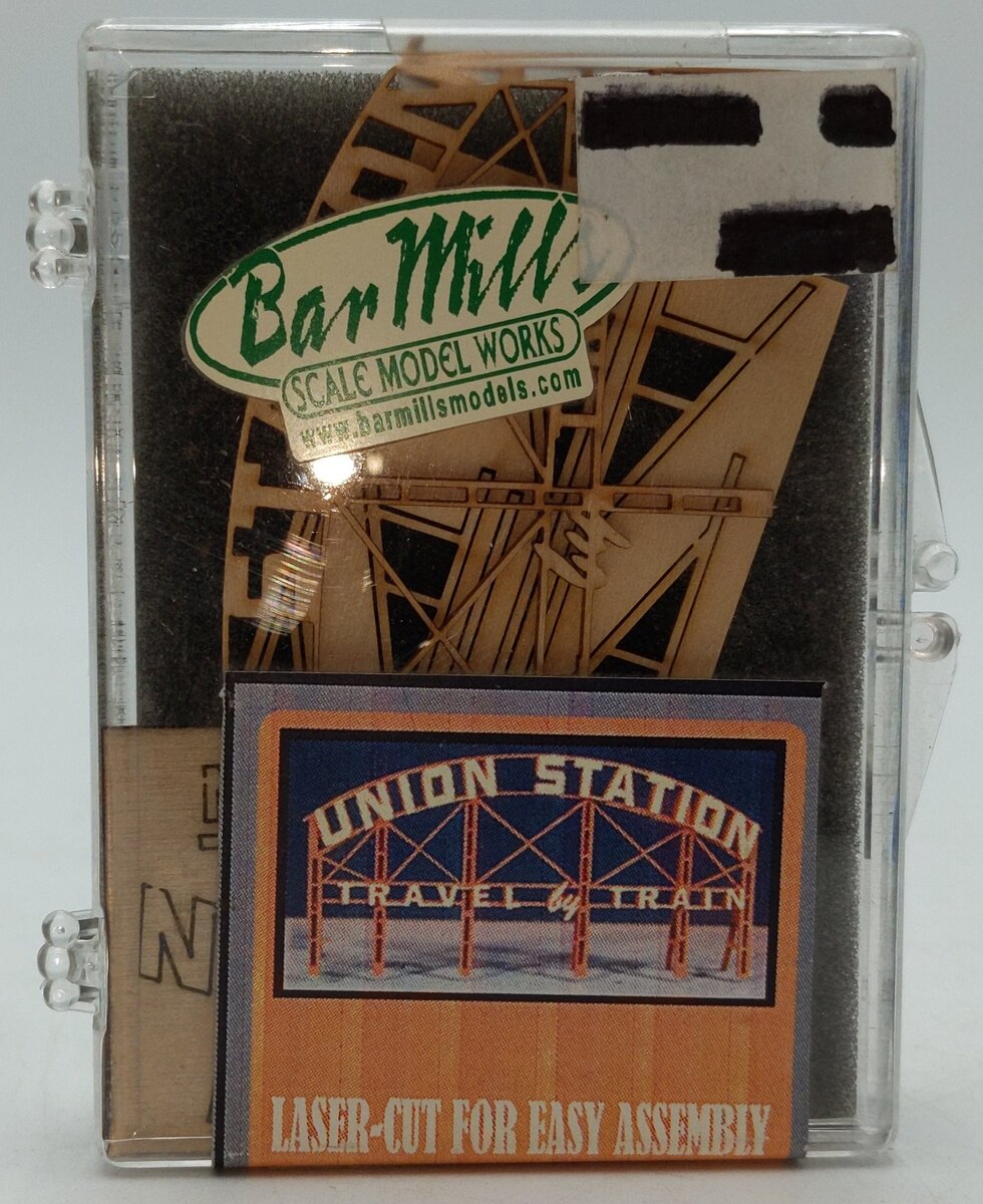 Bar Mills 91701 N Scale Union Station Billboard Laser Cut Kit