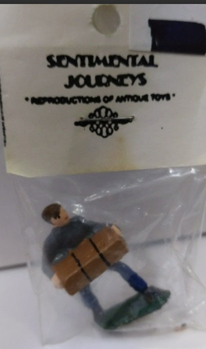 Acme 8003 O Scale Man Carring a Box Metal Figure