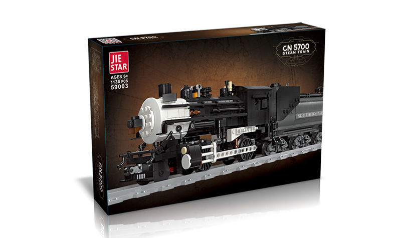 Jiestar 59003 5700 1136 Pieces Canadian National Steam Train Building Blocks