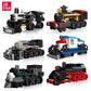 Jiestar 92307 Assorted Mini Train Steam Loco Building Block Model (Set of 6)